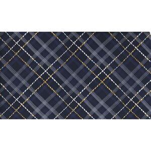 Hallmark Wrapping Paper Woven Plaid Blue Grey 35 sq ft Roll Holiday Gift